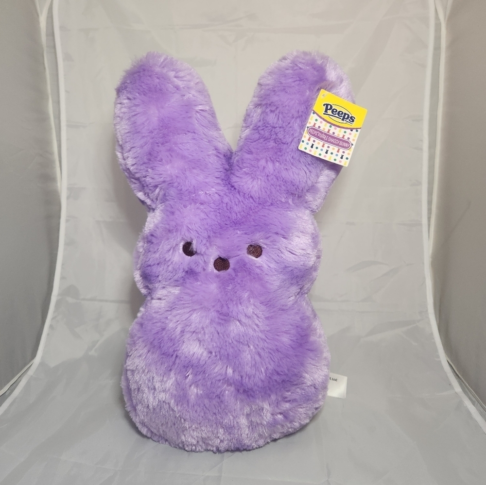 16 Inch PEEPS Fluffy Purple Bunny Plush